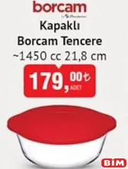 PAŞABAHÇE KAPAKLI BORCAM TENCERE 1450 CC